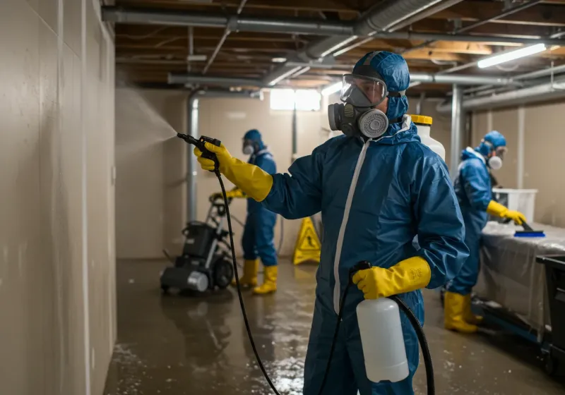 Basement Sanitization and Antimicrobial Treatment process in Newington, CT